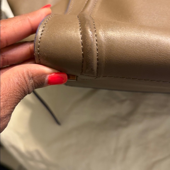 Celine Taupe Leather Satchel - Picture 9 of 10